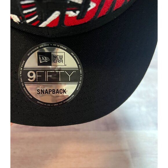 Atlanta Falcons New Era 9Fifty Snapback Black Cap Adjustable Hat 100% Polyester - Picture 4 of 15